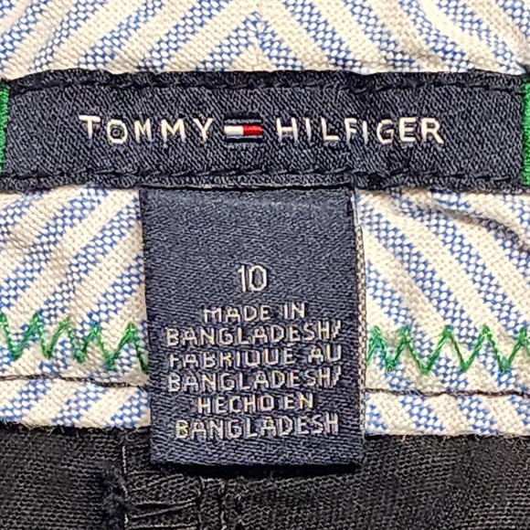 Tommy Hilfiger Black Chino Shorts Women's Size 10 Bermuda Casual Preppy Beach - Picture 7 of 7